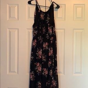 Floor length chiffon dress